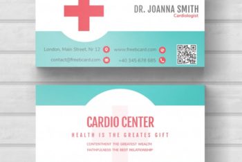 Free Medical Business Card Mockup in PSD