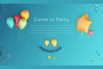 Free Party Scene Design Mockup in PSD