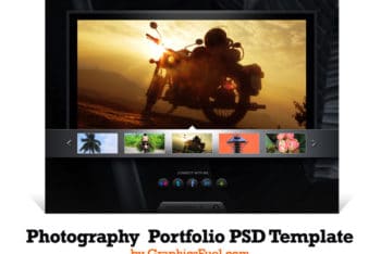 Photography Portfolio Website PSD Mockup – Available with a Professional Look