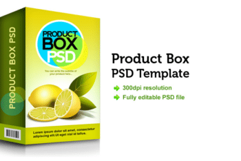 Bright Looking Free Product Box PSD Template