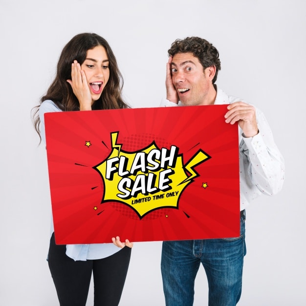 Couple Flash Sale Sign