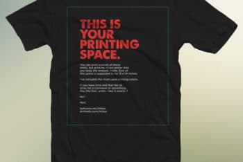 Free Shirt Advertising Design Mockup in PSD