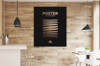 Attractive Indoor Poster Mockup – Available with a Superb Restaurant Background