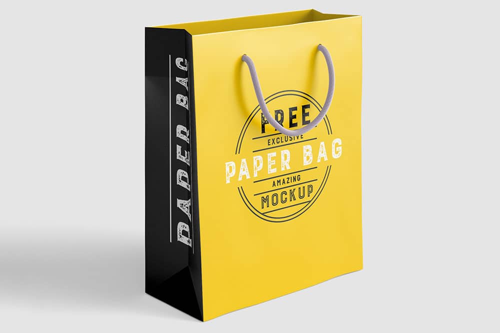 Free paper delivery bag mockup - Mockups Design