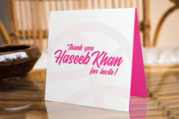 Paper Card PSD Mockup for Designing Invitation Card Or Thank You Card