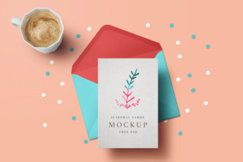 Holiday Greeting Card Mockup – Available in High resolution & PSD Format