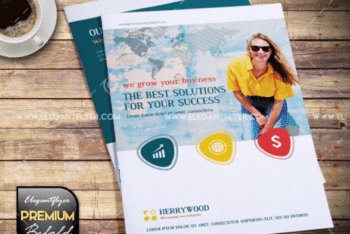 Beautiful Bi-fold Brochure PSD Mockup for Free