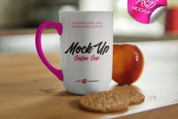 Useful & Free Mug Mockup – Available in Layered PSD Format