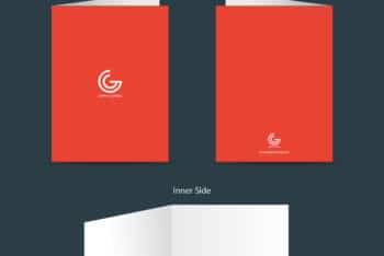 File Folder PSD Mockup Available for Free