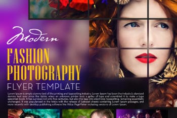 Beautiful Fashion Photography Flyer PSD Mockup for Free