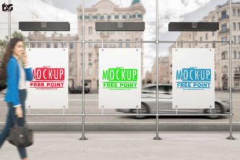 Bus Stand Billboard PSD Mockup for Free
