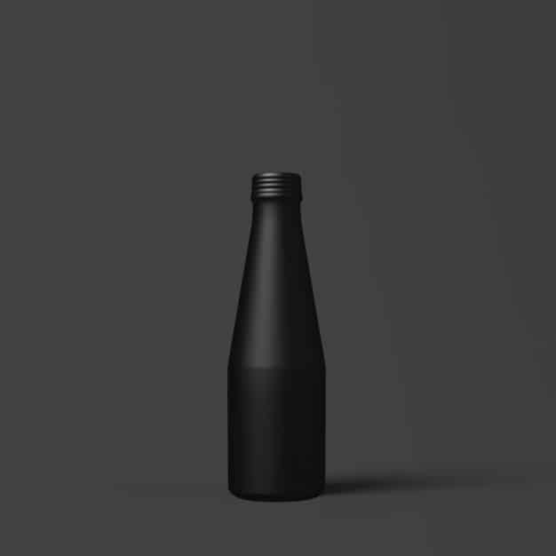 Elegant Matte Black Bottle