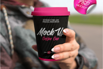 New Photorealistic Coffee Cup PSD Mockup