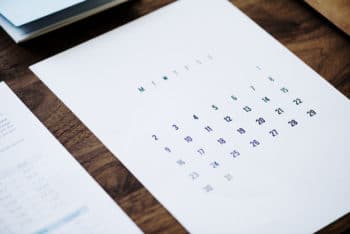 Professional Business Calendar Design Mockup – Available in Layered PSD Format