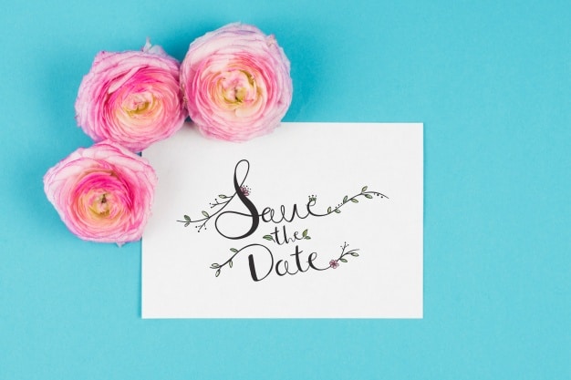 Date Card Plus Roses