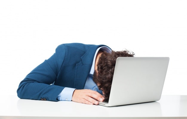 Sleeping Corporate Man Plus Laptop