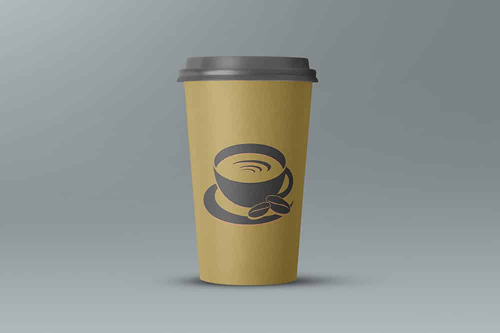 free large paper cup mockup