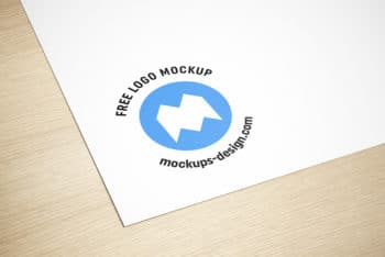 Free PSD Paper Logo Mockup