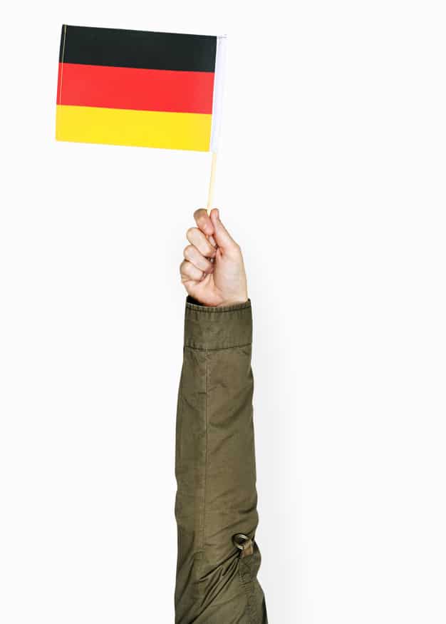 Hand Holding German Flag