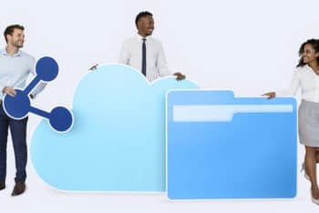 Free Internet Plus Cloud Technology Mockup in PSD