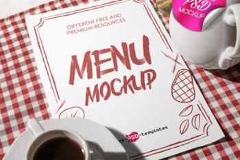 Useful Restaurant Menu Card PSD Mockup for Free