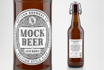 New Beer Bottles Designs PSD Mockup