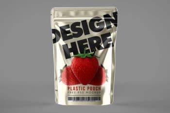 Plastic Pouch Mockup Free PSD