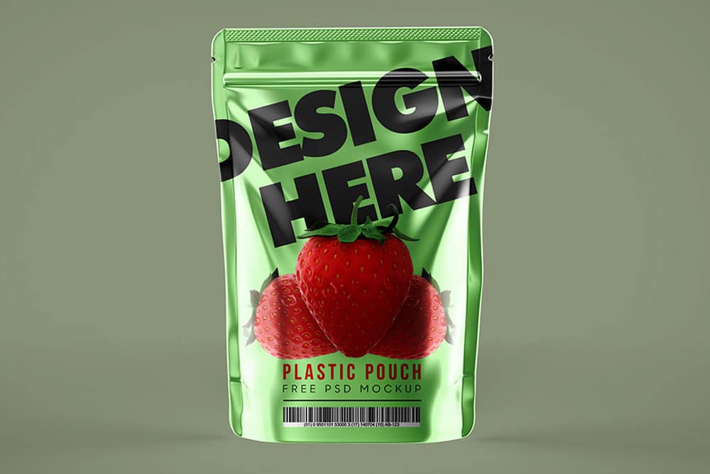 plastic pouch mockup free psd