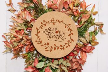 Free Thanksgiving Celebration Concept Mockup in PSD