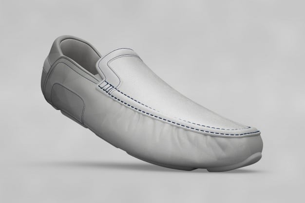 Plain White Laceless Shoes