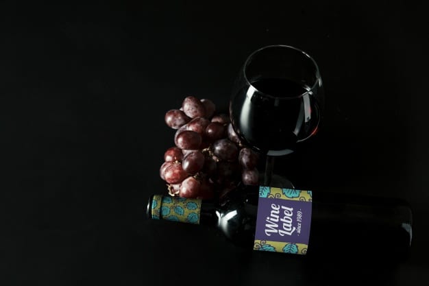 Wine Bottle Plus Grapes
