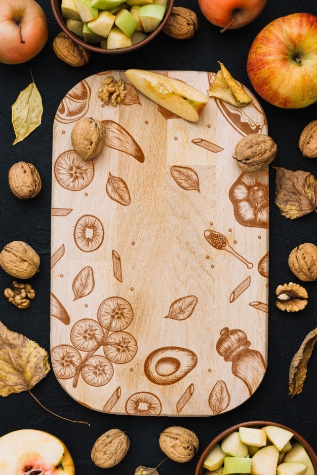 Wooden Autumn Cutting Board