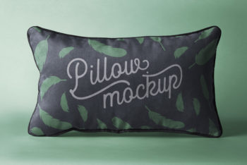 Rectangular Shaped Free Pillow Mockup – Available in Layered PSD Format