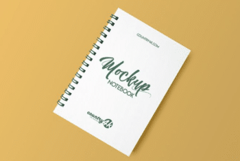 Free Spiral Notebook PSD Mockup – Available in High Resolution