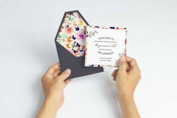 Invitation Card PSD Mockup – Pretty Look Blends With Useful Features