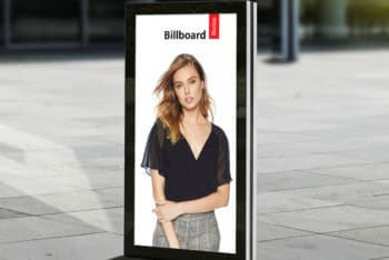 Vertical Shaped Poster Billboard PSD Mockup for Effective Outdoor Advertising