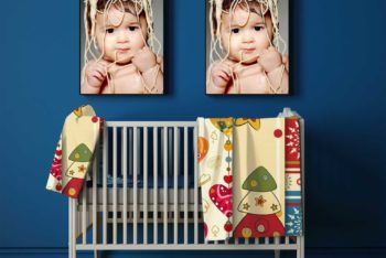 Photorealistic Baby Towel PSD Mockup for Free