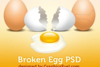 Free Raw Broken Egg Mockup in PSD