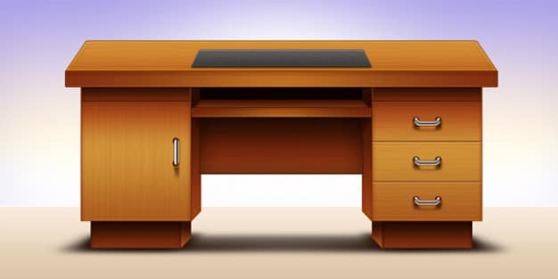 Office Table Illustration