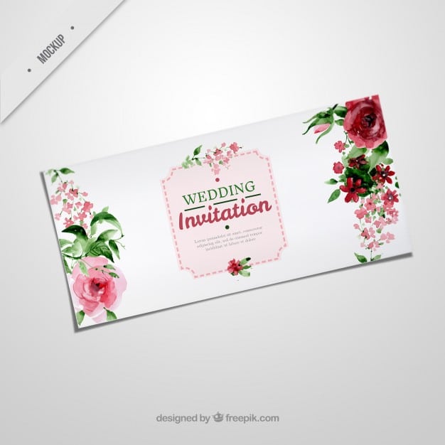 Elegant Rosy Wedding Invitation