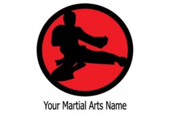 Free Martial Arts Logo Design Mockup in PSD