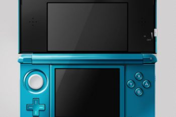 Free Nintendo 3DS Handheld Console Mockup in PSD