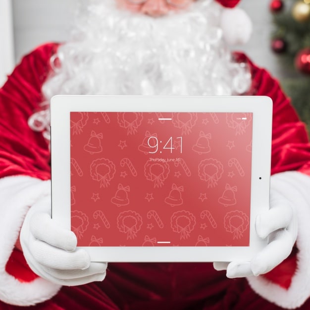 Santa Presenting Tablet