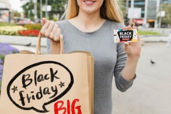 Free Woman Plus Black Friday Sale Bags Mockup