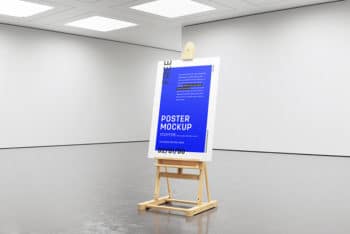 Gallery Easel PSD Mockup for Free