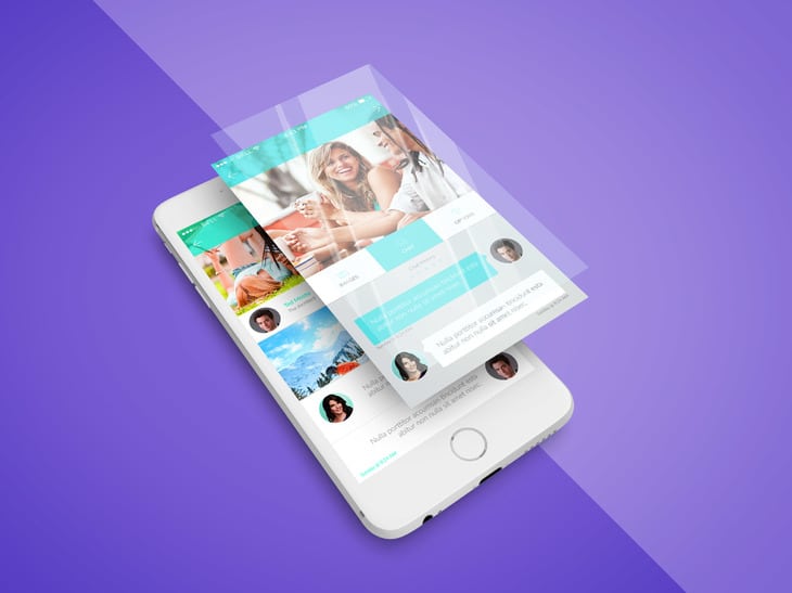 Free PSD mockup for iPhone App Screen