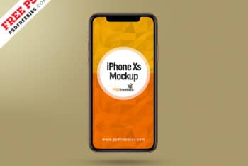 New iPhone XS PSD Mockup for Showcasing App Design Screenshot