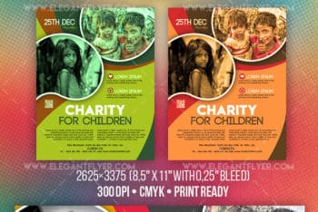 Download Charity for Children Free Flyer PSD Mockup
