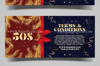 Christmas Discount Certificate Mockup for Free Download