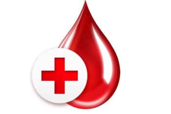 Free Blood Drop Plus Red Cross Icon Mockup in PSD